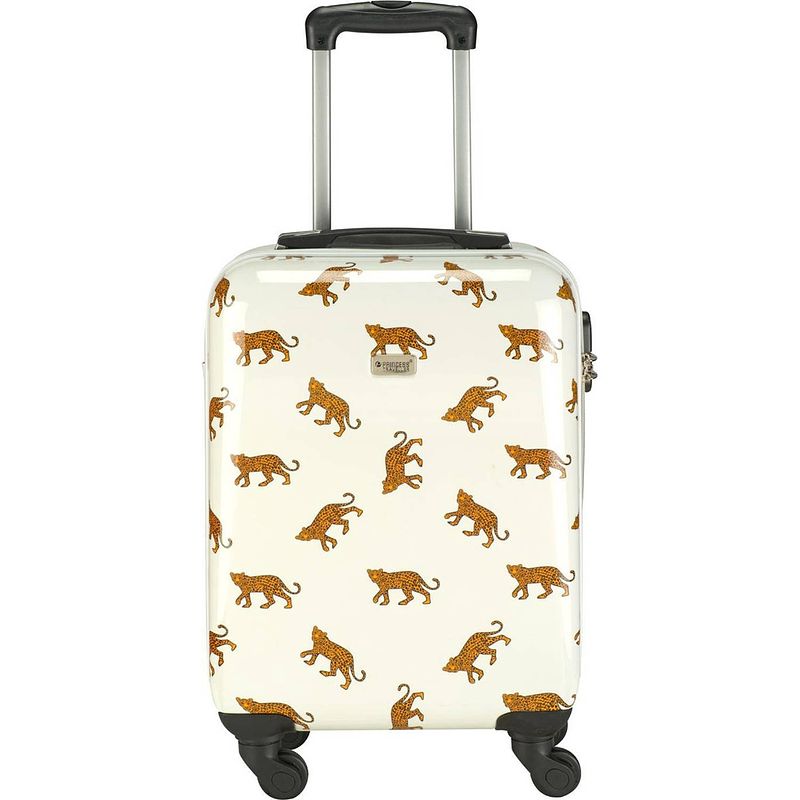 Foto van Princess traveller trendy animal collection - leopard - wit - 56cm