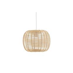 Foto van Fence verlichting hanglamp 41x41x30cm rotan wit, hout.