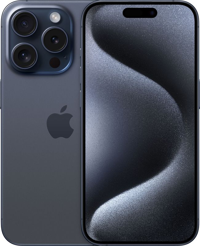 Foto van Apple iphone 15 pro 1tb blue titanium