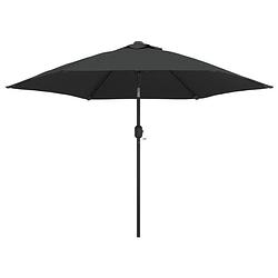 Foto van The living store tuinparasol zonbescherming - 300 x 225 cm - led-verlichting - antraciet