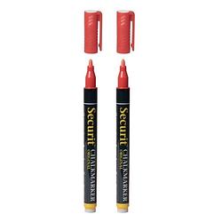 Foto van 2x stuks rode krijtstiften ronde punt 1-2 mm - krijtstiften