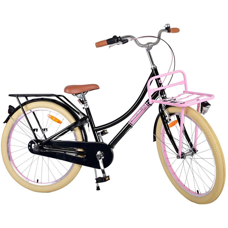 Foto van Volare excellent kinderfiets - meisjes - 24 inch - zwart - 3 versnellingen