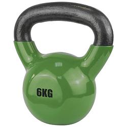 Foto van Urban fitness kettlebell 6 kg staal/vinyl zwart/groen