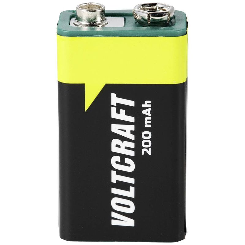 Foto van Voltcraft oplaadbare 9v batterij (blok) nimh 8.4 v 200 mah 1 stuk(s)