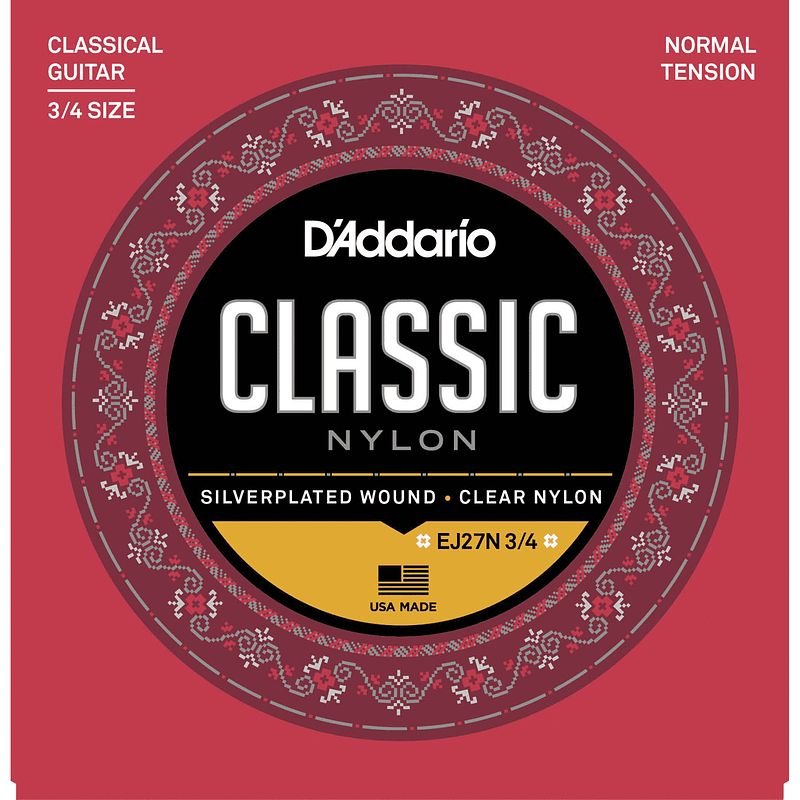 Foto van D'saddario ej27n 3/4 snarenset voor 3/4 formaat klassieke gitaar