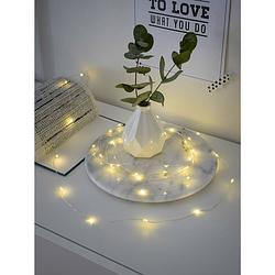 Foto van Konstsmide 1461-190 micro-lichtketting binnen werkt op batterijen aantal lampen 40 led warmwit verlichte lengte: 3.9 m timer