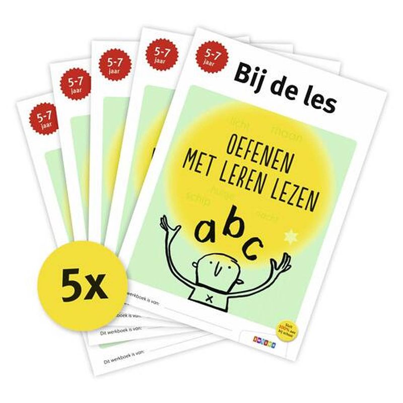 Foto van Pakket bij de les oefenen met leren lezen (5 ex)