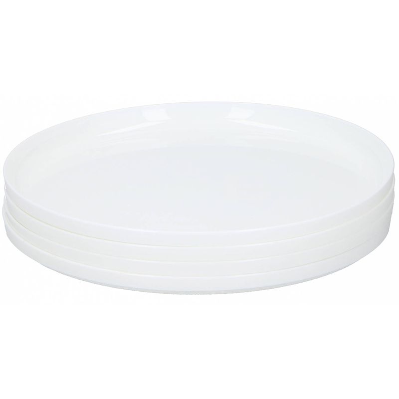 Foto van Cuisine elegance bord 24,5 cm polypropeen wit 4 stuks