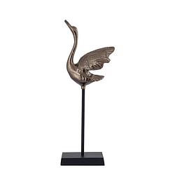 Foto van Ptmd joycee brass casted alu swan statue open wings