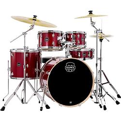 Foto van Mapex mxve5295ftzvm venus stage crimson red sparkle drumstel inclusief bekkens