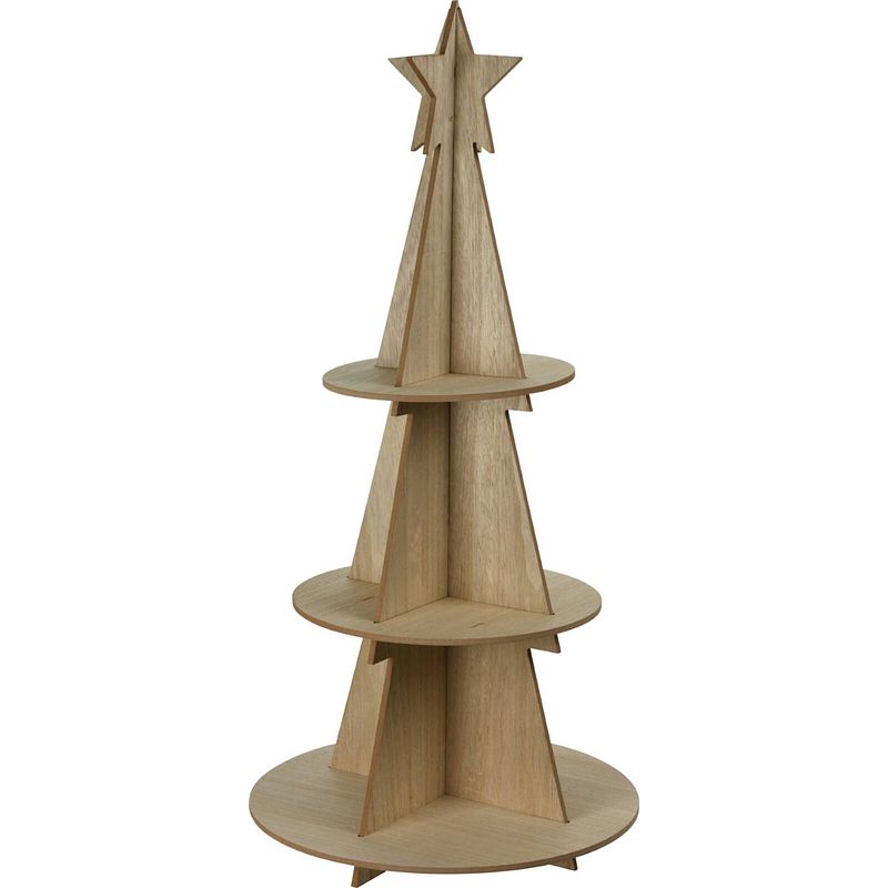 Foto van Nampook - etagere xmas tree wood 38x79 cm