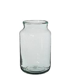 Foto van Cilinder vaas / bloemenvaas transparant glas 30 x 18 cm - bloemenvazen - woondecoratie / woonaccessoires