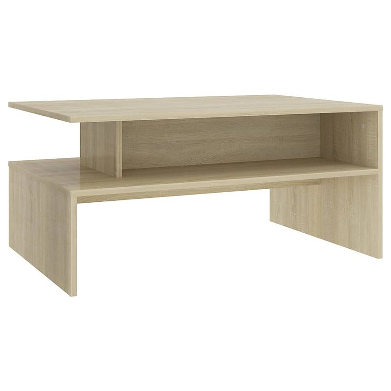 Foto van Vidaxl salontafel 90x60x42,5 cm spaanplaat sonoma eikenkleurig