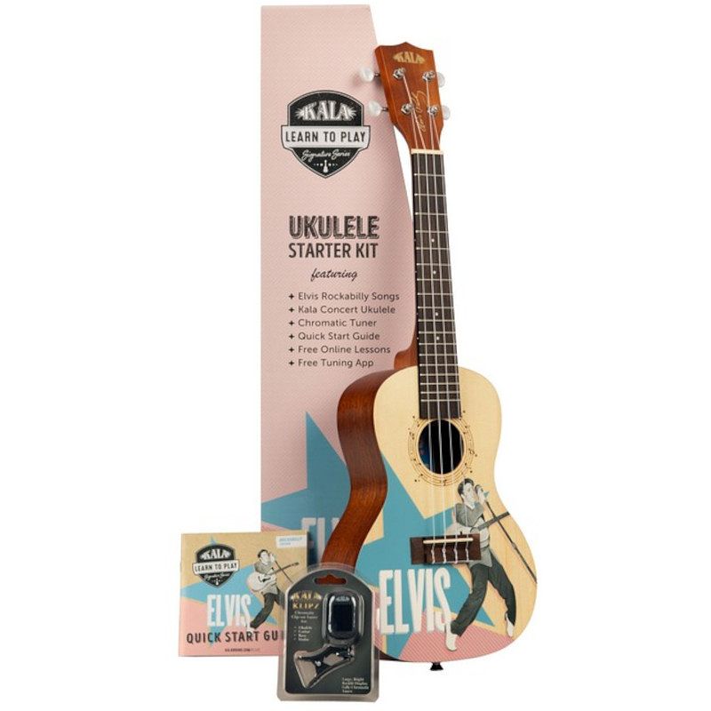 Foto van Kala learn to play elvis rockabilly concert ukelele set