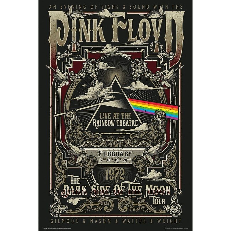 Foto van Gbeye pink floyd rainbow theatre poster 61x91,5cm