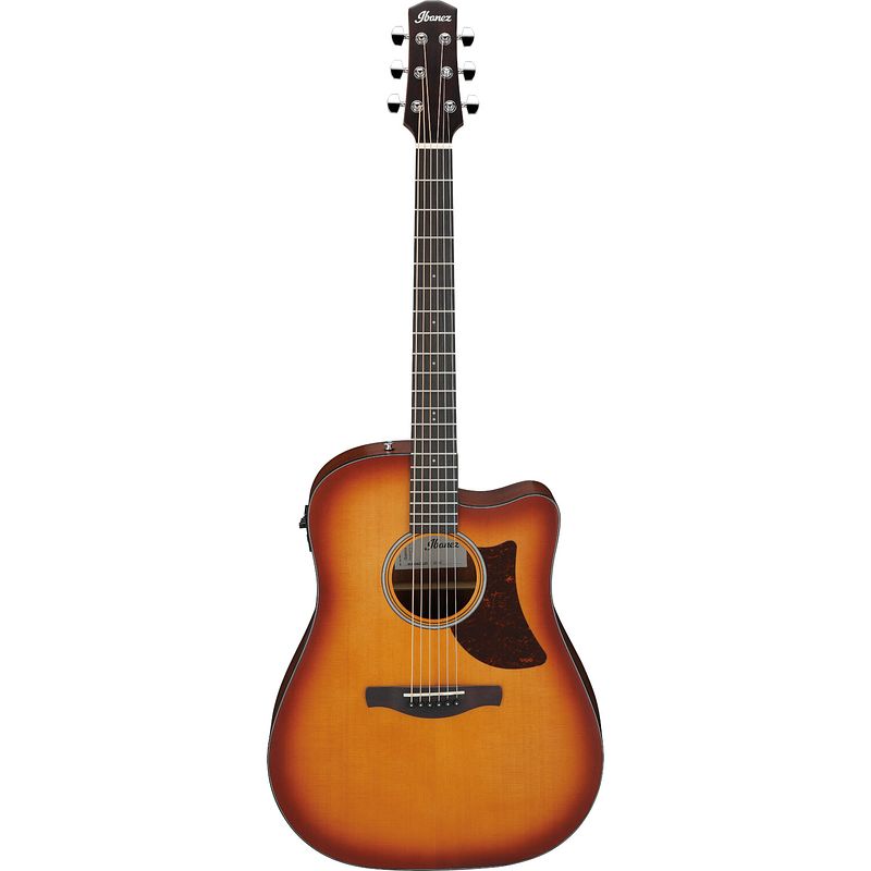 Foto van Ibanez aad50ce advanced acoustic light brown sunburst elektrisch-akoestische westerngitaar