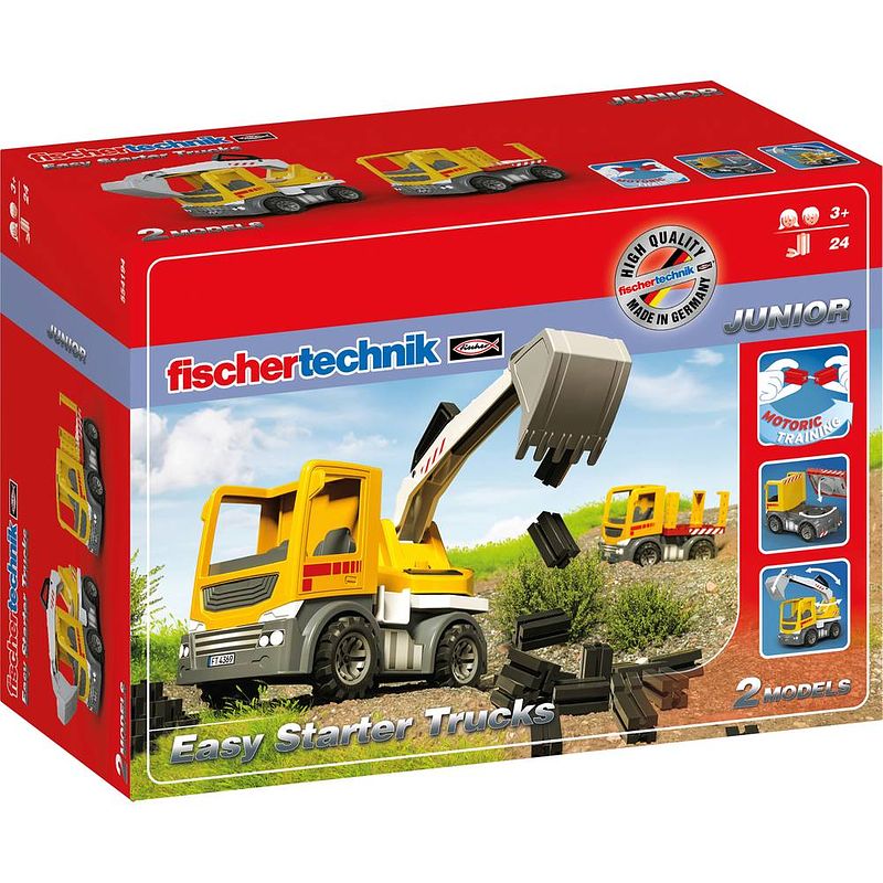 Foto van Fischertechnik 554194 easy starter trucks - spielzeugbagger speelgoed experimenteerdoos vanaf 3 jaar