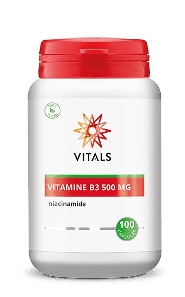 Foto van Vitals vitamine b3 500mg capsules