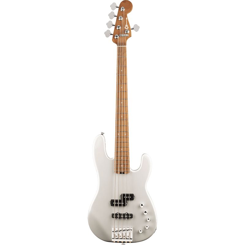 Foto van Charvel pro-mod san dimas bass pj v elektrische basgitaar platinum pearl