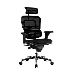 Foto van Comfort bureaustoel ergohuman classic (met hoofdsteun) - mesh zitting - zwart
