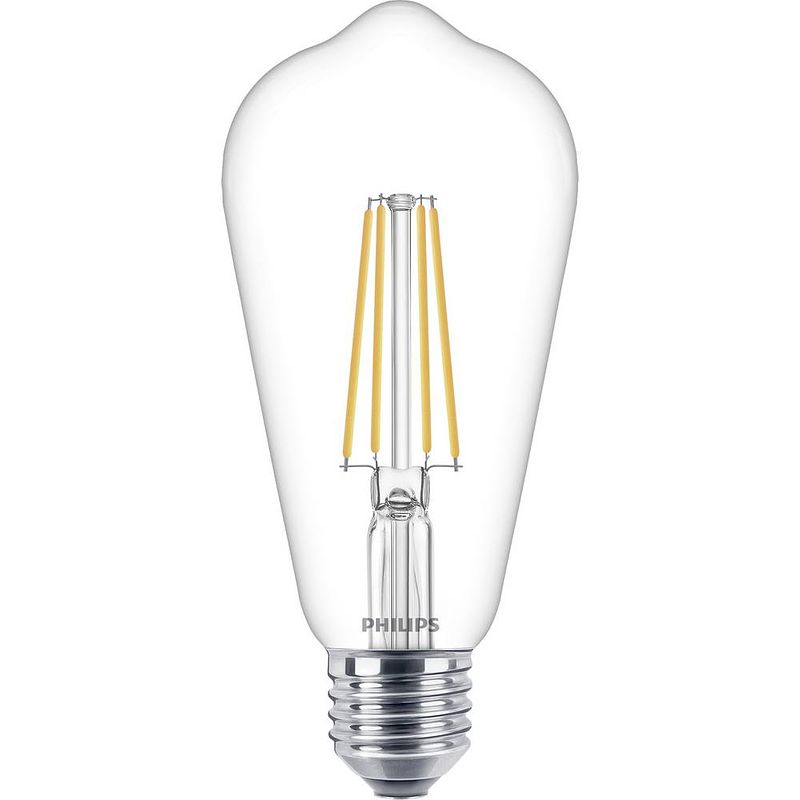 Foto van Philips lighting 76305300 led-lamp energielabel e (a - g) e27 speciale vorm 7 w = 60 w warmwit (ø x l) 6.4 cm x 14 cm 1 stuk(s)