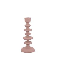 Foto van Ptmd lisanne beige casted alu candleholder circles m