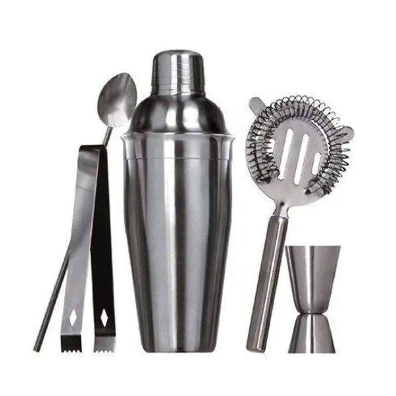 Foto van Casa di elturo cadeauverpakking cocktailset rvs - shaker 550ml - barmaatje 15-30 ml - zeef