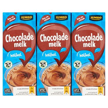 Foto van Jumbo halfvolle chocolademelk 6 x 200ml