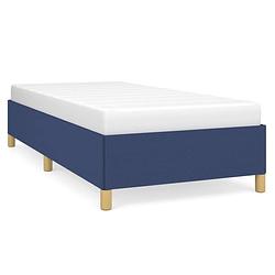 Foto van Vidaxl bedframe stof blauw 90x200 cm