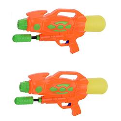 Foto van 2x waterpistolen/waterpistool wit van 47 cm kinderspeelgoed - waterpistolen