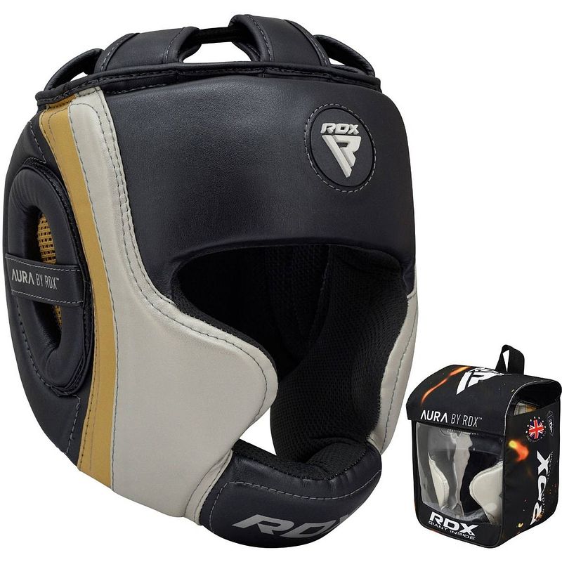 Foto van Rdx sports t17 aura hoofdbeschermer head guard - extra large - kunstleer