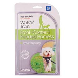 Foto van Rosewood hondentuigje walk 'sn train 24 cm nylon zwart maat s