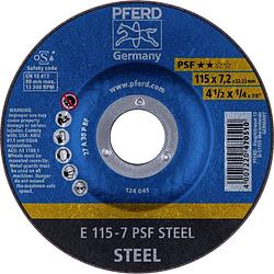 Foto van Pferd 62011634 e 115-7 psf steel afbraamschijf gebogen 115 mm 22.23 mm 10 stuk(s)