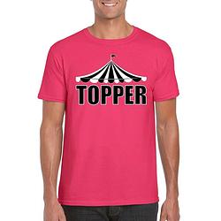 Foto van T-shirt roze topper heren 2xl - feestshirts