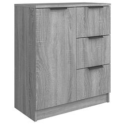 Foto van Vidaxl dressoir 60x30x70 cm bewerkt hout grijs sonoma eikenkleurig