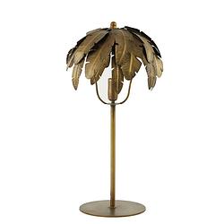 Foto van Light & living - tafellamp palmu - 26x26x50cm - goud