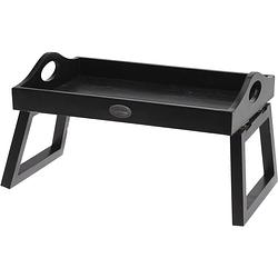 Foto van Relaxwonen - dienblad - bijzettafel - banktafel - over de armleuning - hout - zwart - 30x20x8 cm