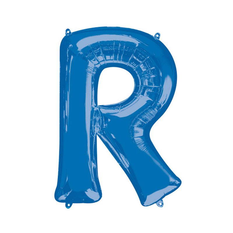 Foto van Amscan folieballon letter r 58 x 81 cm blauw