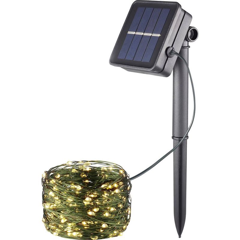 Foto van Lichtketting op zonne-energie ws-sl05 200l led 0.6 w warmwit groen