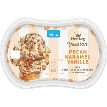 Foto van Hertog mini ijssalon vanille karamel pecan 200ml bij jumbo