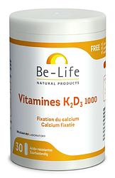Foto van Be-life vitamines k2 d3 1000 capsules