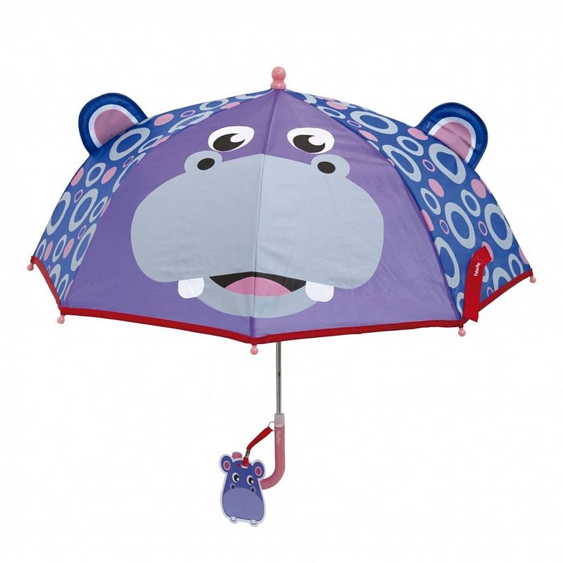 Foto van Fisher-price paraplu nijlpaard paars/blauw 80 cm