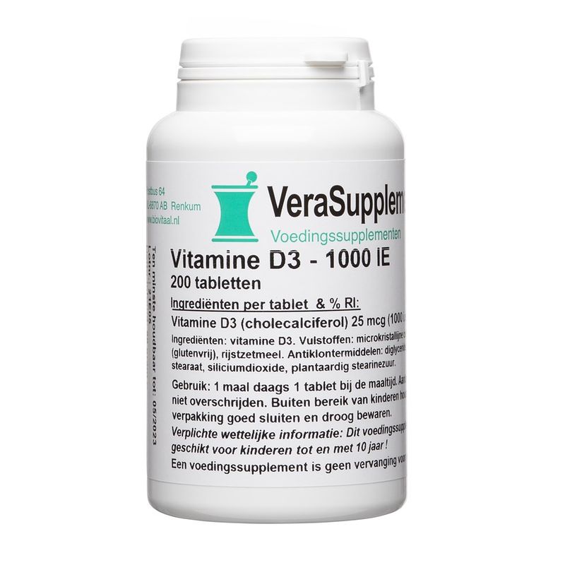 Foto van Verasupplements vitamine d3 25mcg