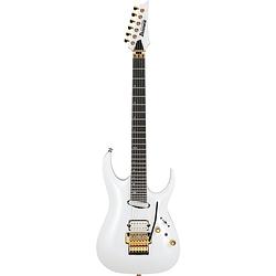 Foto van Ibanez prestige axe design lab rga622xh-wh white elektrische gitaar met koffer