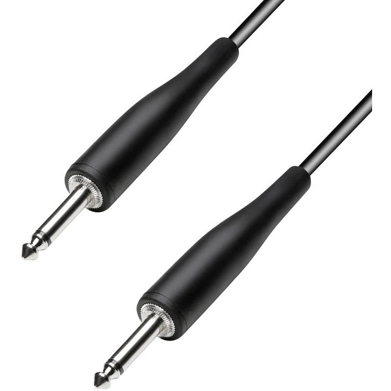 Foto van Paccs hic23bk060sd instrumenten kabel [1x jackplug male 6,3 mm - 1x jackplug male 6,3 mm] 6.00 m zwart