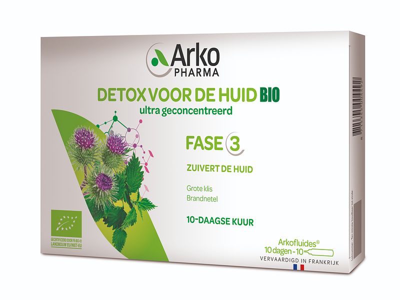 Foto van Arkopharma detox voor de huid bio drinkampullen