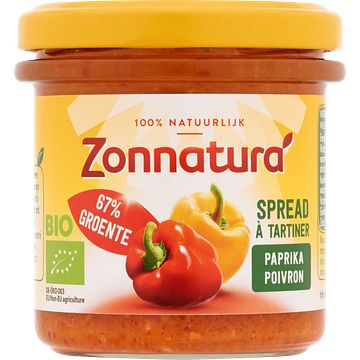 Foto van 2e halve prijs | zonnatura spread paprika 135g aanbieding bij jumbo