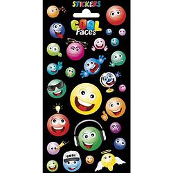 Foto van Funny products stickervel cool faces junior papier 27 stuks