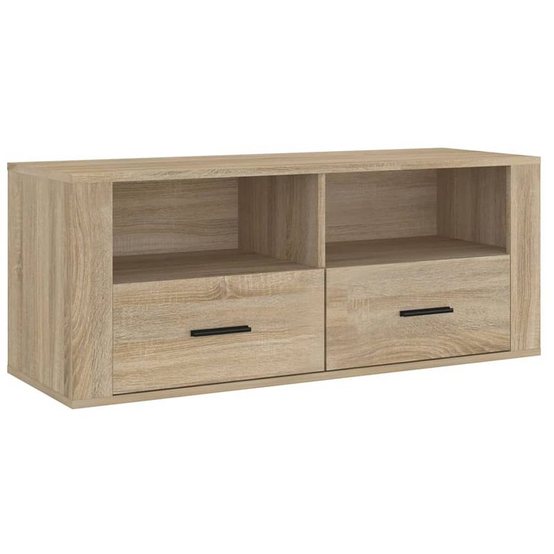 Foto van Vidaxl tv-meubel 100x35x40 cm bewerkt hout sonoma eikenkleurig