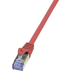 Foto van Logilink cq3094s rj45 netwerkkabel, patchkabel cat 6a s/ftp 10.00 m rood vlambestendig, snagless 1 stuk(s)